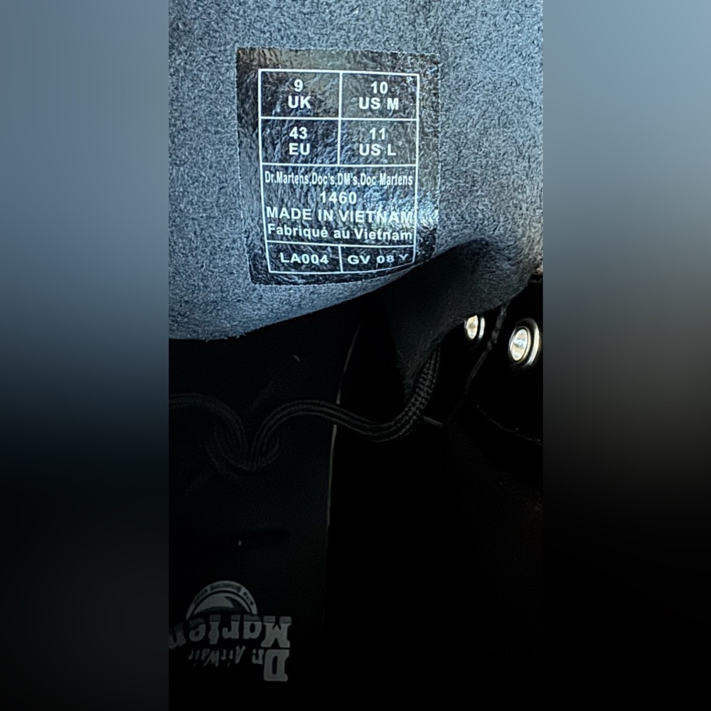 DR MARTENS 1460 STUDDED ZIP ATLAS LEATHER LACE UP - Picture 9 of 16